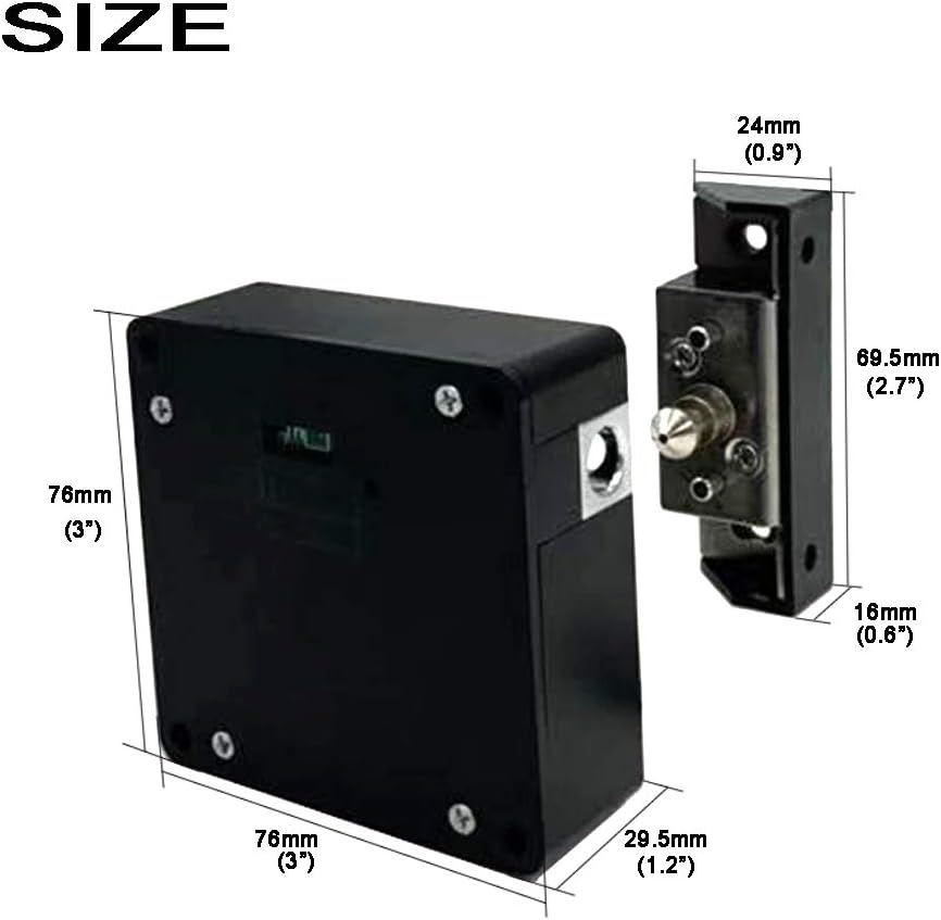 WOOCH RFID Lock Electronic Cabinet Lock, Hidden DIY Lock with USB Cable for Wooden Cabinet Drawer Locker Cupboard (1 Pack) - Image 2