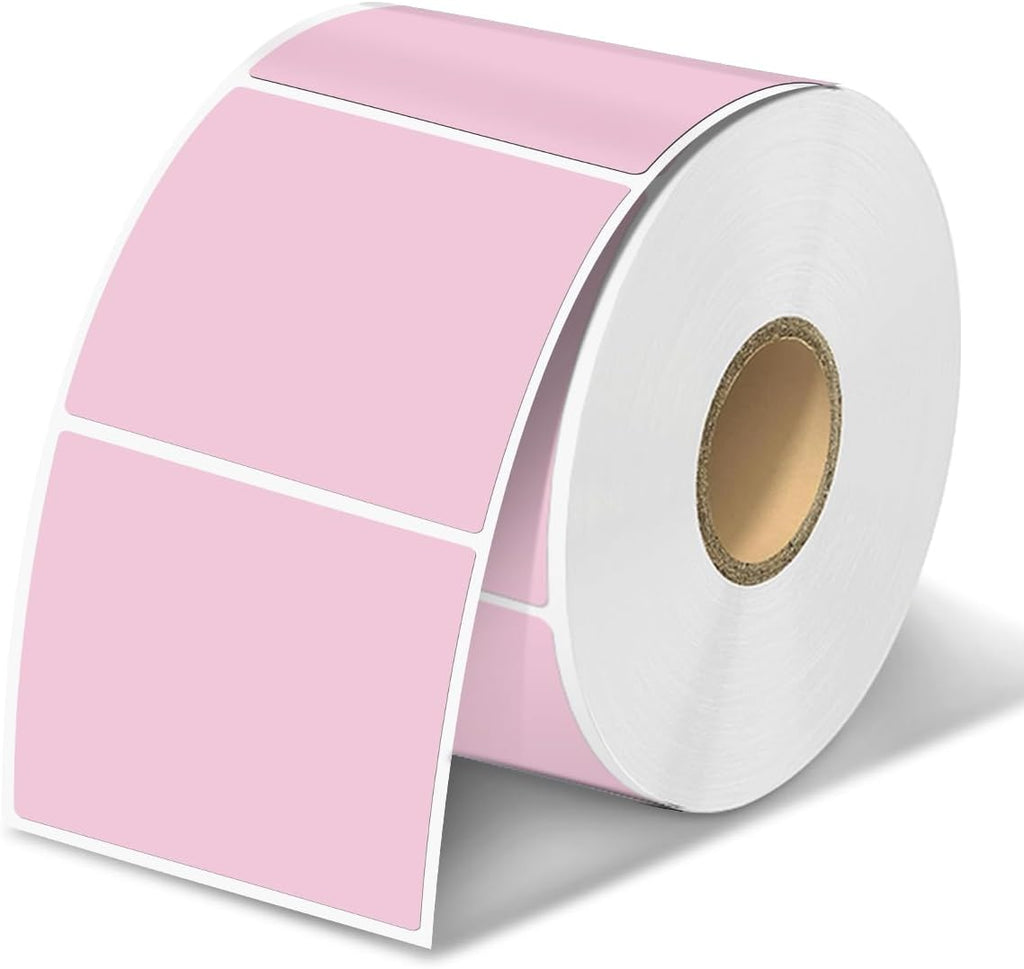 2x2 Thermal Labels, Square Thermal Label Stickers, Pink by TuSamper