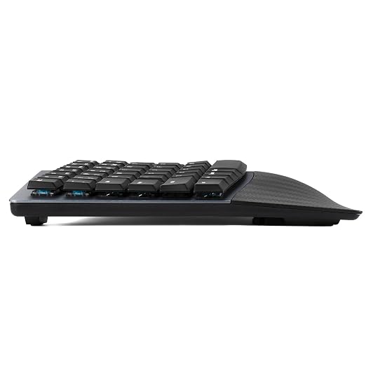 Perixx PERIBOARD-535BL [Firmware Updated] Wired Ergonomic Mechanical Keyboard - Full-Size - Low-Profile Blue Clicky Switches - Compatible with Windows and macOS - Image 3