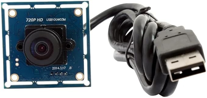 ELP 1mp HD Fisheye USB Camera Module with 170degree Wide Angle Lens for PC | 720P/30FPS Mini USB2.0 UVC Video Embedded Webcam Board 1/4” OV9712 PC Camera for Laptop, Raspberry Pi, Jetson Nano - Image 2