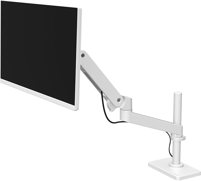 Ergotron – Upgraded LX Pro Premium Monitor Arm, Single Monitor Desk Mount – fits Flat Curved Ultrawide Computer Monitors up to 34 Inches, 4 to 22 lbs, VESA 75x75mm or 100x100mm – Tall Pole, White - Image 4