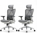 SIHOO M57 Ergonomic Mesh Office Chair, High Back Home Desk Chair with 3D Armrests, Lumbar Support and Adjustable Headrest, Comfortable Computer Chair, Hold 330 LBS-2 Packs-Light Grey by SIHOO