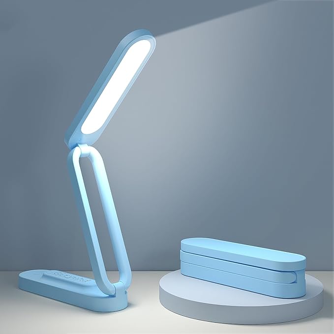 Giryuhd LED Desk Lamp for Office Home & Battery Operated Lamp Rechargeable Lamp Foldable & Portable Light, LED Desk Light Strip, 3 Brightness Dimmable Small Desk Lamp Wireless Reading Lamp by Giryuhd