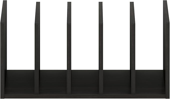 Furinno HERMITE Desk File Folder Organizers, 5-Space Vertical Desktop Office Organization Racks, Desk Top Display Book Shelf, for Paper, Office Supplies, Magazine, Espresso - Image 6