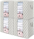 Storage Bags 4 Pack 100L Clothes Organization and Storage Containers | Large Blanket for Comforters,Bedding, Foldable Organizer with Reinforced Handle, Clear Window, Sturdy Zippers by WiseLife