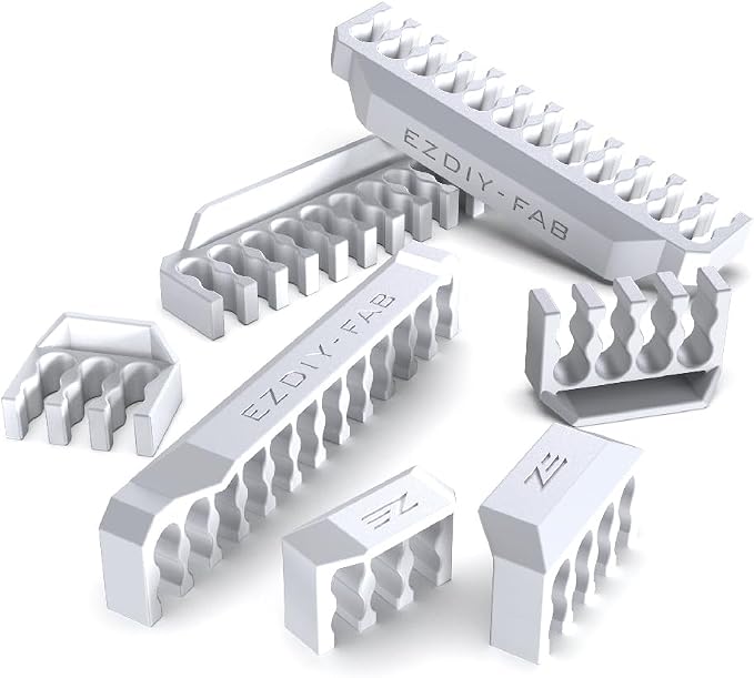 EZDIY-FAB Shield Cable Comb Kit for 16AWG, 18AWG PSU Cable Extension,Includes 4 x 24P + 16 x 8P + 8X 6P-White by EZDIY-FAB
