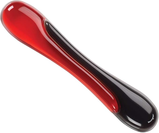 Kensington Duo Gel Keyboard Wrist Rest - Red (K62398AM) | Ergonomic gel cushioning, non-skid backing, supports wrists during extended typing by Unknown