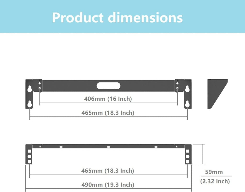 1U Vertical Wall Mount Rack - Foldable Patch Panel Bracket - Image 4