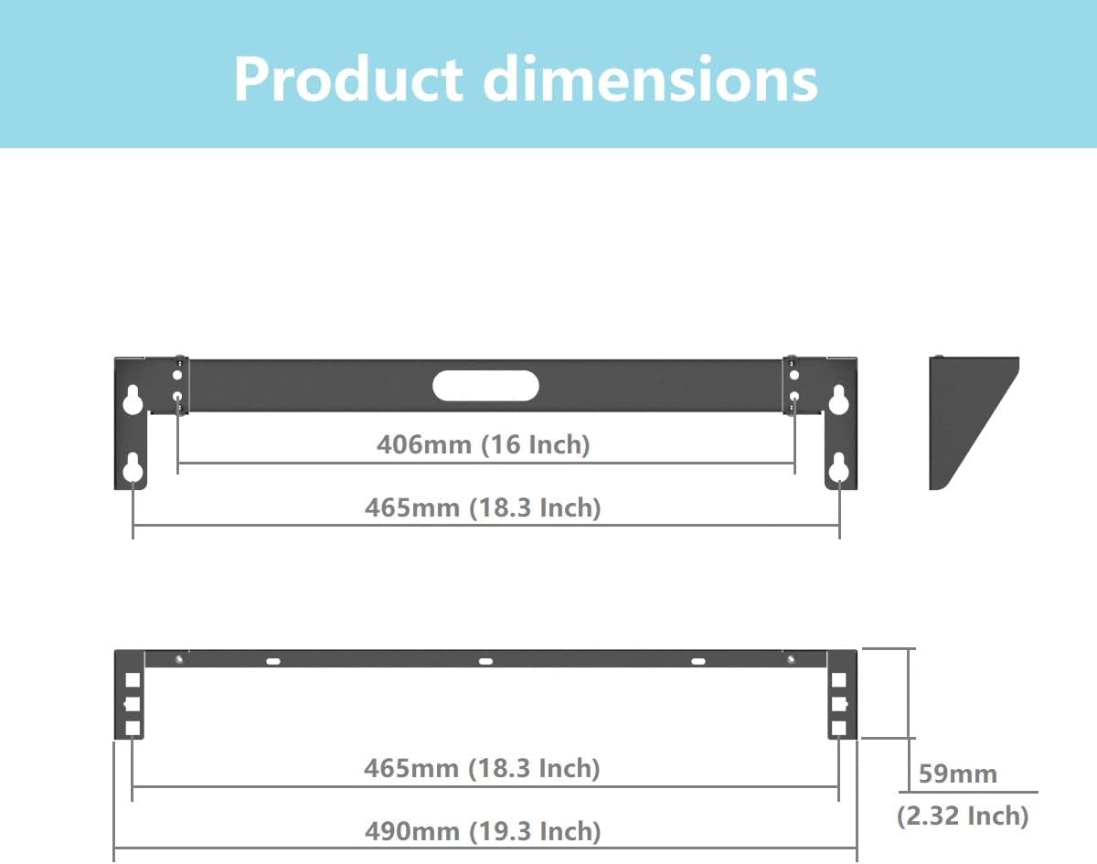 1U Vertical Wall Mount Rack - Foldable Patch Panel Bracket - Image 4