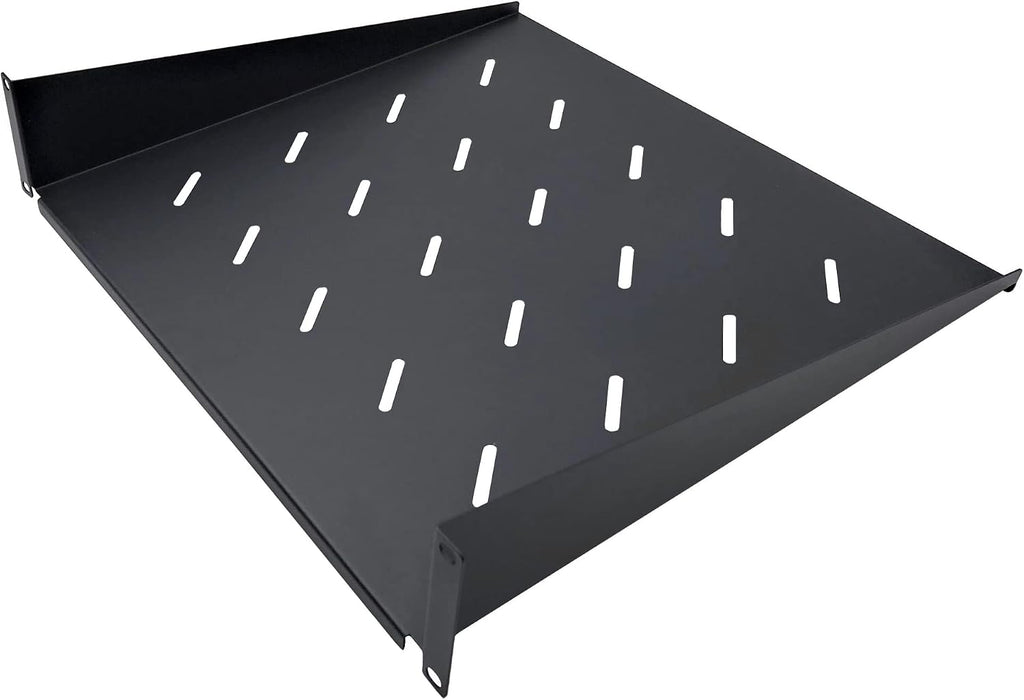 Electriduct 2U Server Rack Shelf - Universal 19" Vented Rack Mount Cantilever Tray Network Equipment Cabinet Audio System Enclosure - 16" Deep by Electriduct