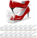 Shoe Slots Organizer 15 Pack - Shoe Stackers,3 Levels Adjustable,Space Savers 50%,Double Layer Holders for Closet (Transparent),Organizador de Zapatos by Tgzwme