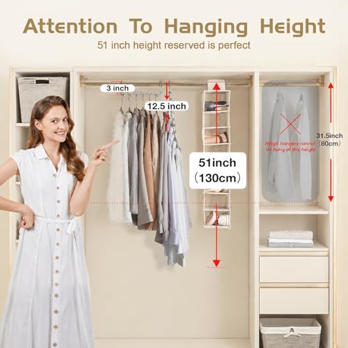 HOUSE DAY 10.5 Inch Closet Space Saving Wardrobe Clothing Magic Hangers Oragnizer Heavy Chrome Hangers, Updated Hook Design Pack of 8 | Heavy Duty Hanger Organizer 30 Lbs Capacity, Sturdy Multi Hangers, Closet Space Saver Closet Organizers and Storage ... - Image 4