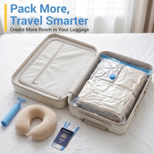 Fygrip 80% Space Saver Vacuum Storage Bags with Hand Pump, 10 Medium | Plastic Packaging Bags, Vacuum Seal Bags for Clothing, Travel Lugggage, Blankets, Comforters - Image 6