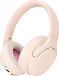 Active Noise Cancelling Headphones, Over-Ear Headphones Pink | Wireless Blutooth Headphones with100H Playtime, Built-in Microphone, Lightweight & Foldable, Deep Bass for Work/Gym/Travel by TANKASE