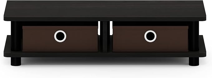 Furinno Turn-N-Tube Monitor Stand, Espresso/Black - Image 6