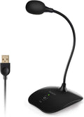 USB Microphone, 360 Degree Adjustable Gooseneck Design | PC Microphone with Mute Button & LED Indicator, Noise-Canceling Technology, Plug & Play, Compatible with Windows & MacOS by TKGOU