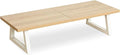 TEAMIX 24 inch Monitor Riser for Desk, Wood & Steel Computer/TV Stand Maple | Laptop, PC, Printer Stand Riser, Holds 150lbs, Desktop Organizer, Keyboard Storage, for Office, Home, Gaming, Craft Space by TEAMIX