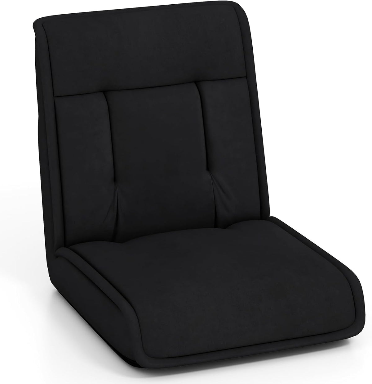 COSTWAY Folding Floor Chair, Convertible Lazy Sofa (Black) by COSTWAY