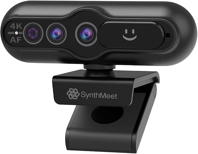 4K Webcam with Windows Hello, Sliding Privacy Cover, Facial Recognition, Log-on with Windows Hello, Built-in Microphone, USB Webcam, Works with Microsoft Teams, Zoom, Google Meet by Unknown