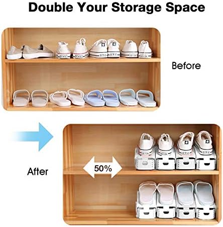 Neprock Shoes Organizer for Closet, Shoe Rack Organizador De Zapatos for Closet Organization, Shoe Slots Organizer Shoe Storage Shoe Holder Space Saver for Entryway(36-Pack)(White) - Image 4