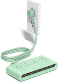 Power Strip with USB Port - 4AC & 6 USB(3USB C), Outlet Extender 5FT | Flat Plug Extension Cord with Multiple Outlets, PD20W Bedside Charging Station for Multiple Devices - Travel Home Office by VPSUN