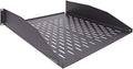 Navepoint 2U 19-Inch Universal Vented Rack Mount Cantilever Server Cabinet Shelf 18-Inches Deep with Lip Black by NavePoint