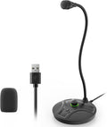 USB Computer Microphone, Plug & Play Desktop Condenser Mic for PC | mic with volume knob & mute. with Windows/Mac. For YouTube, gaming, streaming, podcast, recording. Black. by Unknown