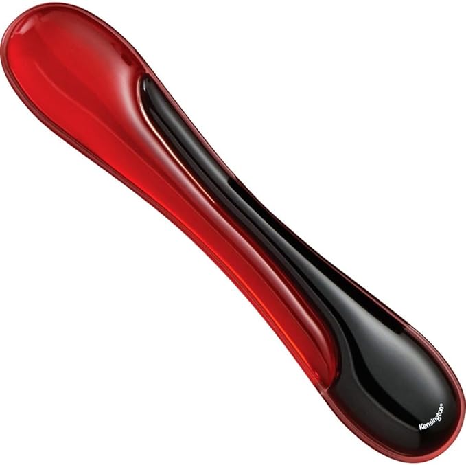 Kensington Duo Gel Keyboard Wrist Rest - Red (K62398AM) | Ergonomic gel cushioning, non-skid backing, supports wrists during extended typing - Image 4