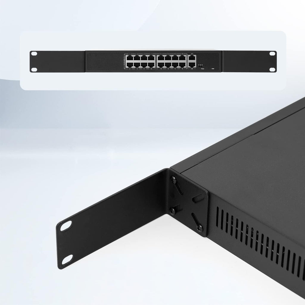 Rack Mount Kit for 10.6 inch Switches, Adjustable Rack Ears for Netgear, Cisco, D-Link, TRENDnet and HP Products, Mount 10.6" Wide to 19" Equipment, Adjustable Hole Distance 14-30mm - Image 6