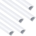 ZhiYo 15ft Corner Cable Hider for 1 Cord, Hide Wires on Wall Corner, White | Self-Adhesive Cable Concealer, 5 Pack (3ft Each), Quarter Round Cable Management Raceway for Baseboards & Ceiling Corners by ZhiYo