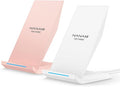 NANAMI Wireless Charger 2 Pack Desktop Fast Wireless Charging Stand | Compatible iPhone 17/17 Air/16/15/15 Pro/15 Pro Max, Nightstand Phone Charger Dock for Samsung Galaxy S26/S26+/S25/S24 by NANAMI