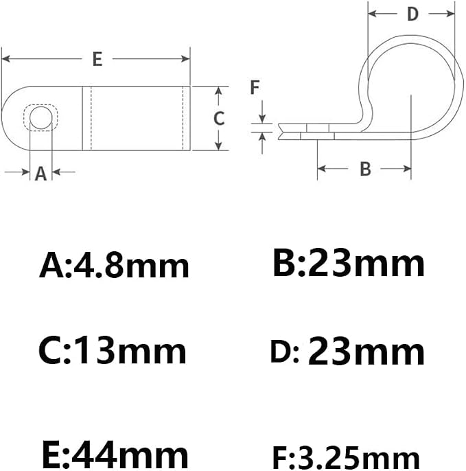 50Pcs 1 Inch R-Type Nylon Cable Clamps for Cable Wire Management | Durable Nylon Material, R-Shape Cable Holder, 1 Inch Opening Size, Multi-Hole Mount Base, Neat Wire Organization - Image 6