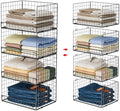 Yociyoga 4-Tier Stackable Closet Organizers and Storage Shelves, Foldable Closet Shelf Organizer, Black(Patent Protection)(Patent No. 30022416) by FollowWithYociyogaTogether