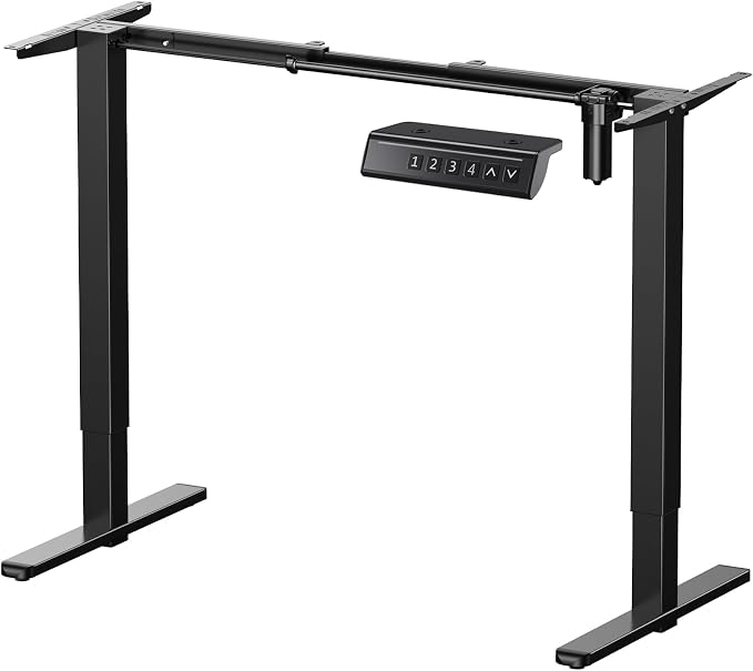 ErGear Electric Standing Desk Legs for 39.4-63.3 inch Desktops, 176 lbs | 4 memory settings,28.3-46.5 inch height range,quiet 55 dB operation,anti-collision,DIY desk frame setup,Easy Assembly,Black by ErGear