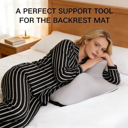 Couples Pillow Reading Pillow 27° Lift Ergonomic Memory Foam Cushion for Intimacy, NeckPillow, Multi-Functional Back Support Pillow with Replaceable Small Pillows, Comfort(Black,25"x22"x18") - Image 2