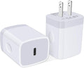 USB C Wall Charger,2Pack 20W PD 3.0 Type C Fast Charger Plug Power Adapter Charging Block for Samsung Galaxy A36/A16 5G/A15/A35/A55/A56/A14/S25 Ultra/S24/S24 FE/S23/S22/S21/S10/iPhone 16e/16/15/14/13 by Ououdee