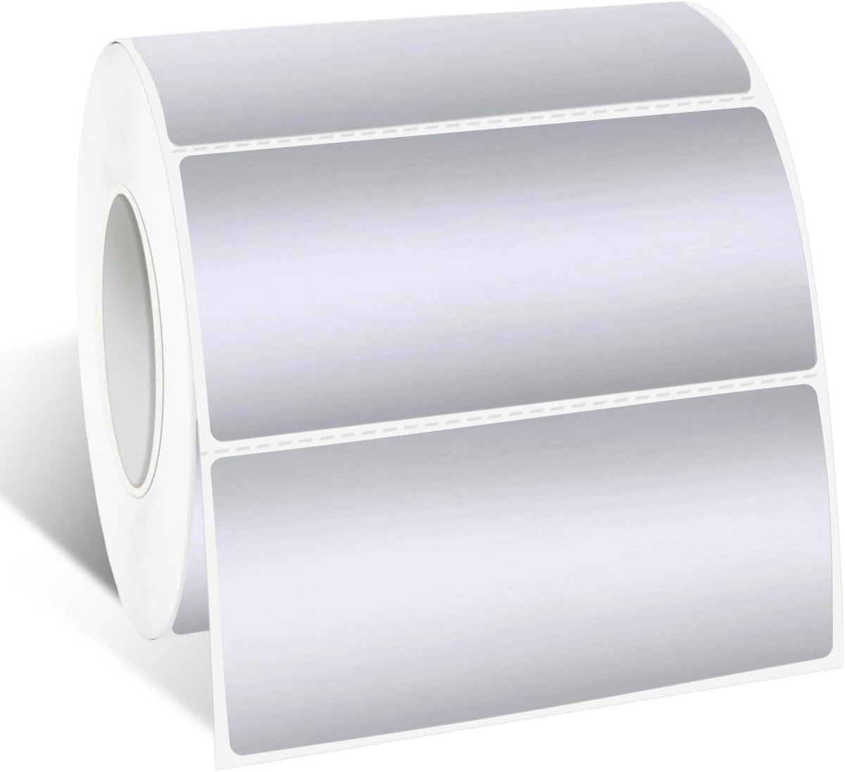 1" x 2" Silver Thermal Label Stickers,Waterproof Thermal Printer Sticker Labels for Gift Wrapping, Self-Adhesive Name Price Tag DIY Custom Logo Design (500 pcs,Silver) by Yeachlaing