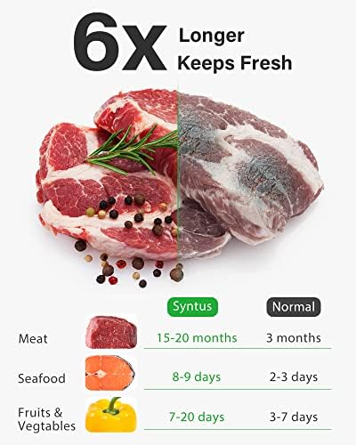 Syntus 200 Pcs Vacuum Sealer Bags for Food, Quart Size 8x12, BPA Free - Image 3