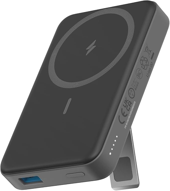 Anker 633 Magnetic Power Bank with Stand, 10,000mAh Portable Charger | Foldable Wireless Charger with 20W USB-C Power Delivery, MagSafe-Compatible for iPhone 16 / 15 / 14 / 13 / 12 Series by Unknown