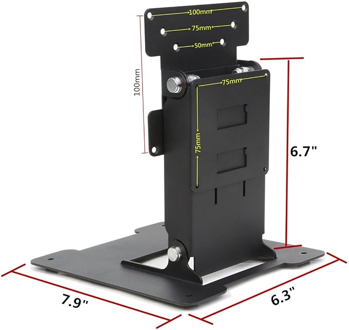Touch Monitor VESA 75 100 50 and Mini PC VESA 75 Back-to-Back Dual Mount All Metal Stable Leaning Low Profile - Image 9