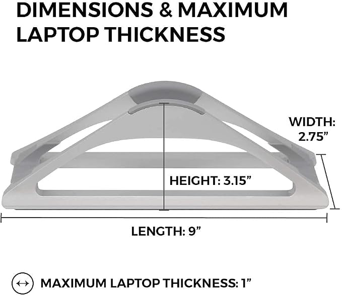 HumanCentric Vertical Laptop Stand for Desks in Silver Color, Adjustable | Upright Adjustable Holder to Dock Apple MacBook Stand, and Other Laptops to Organize Work & Home Office, Automatic Grip - Image 6