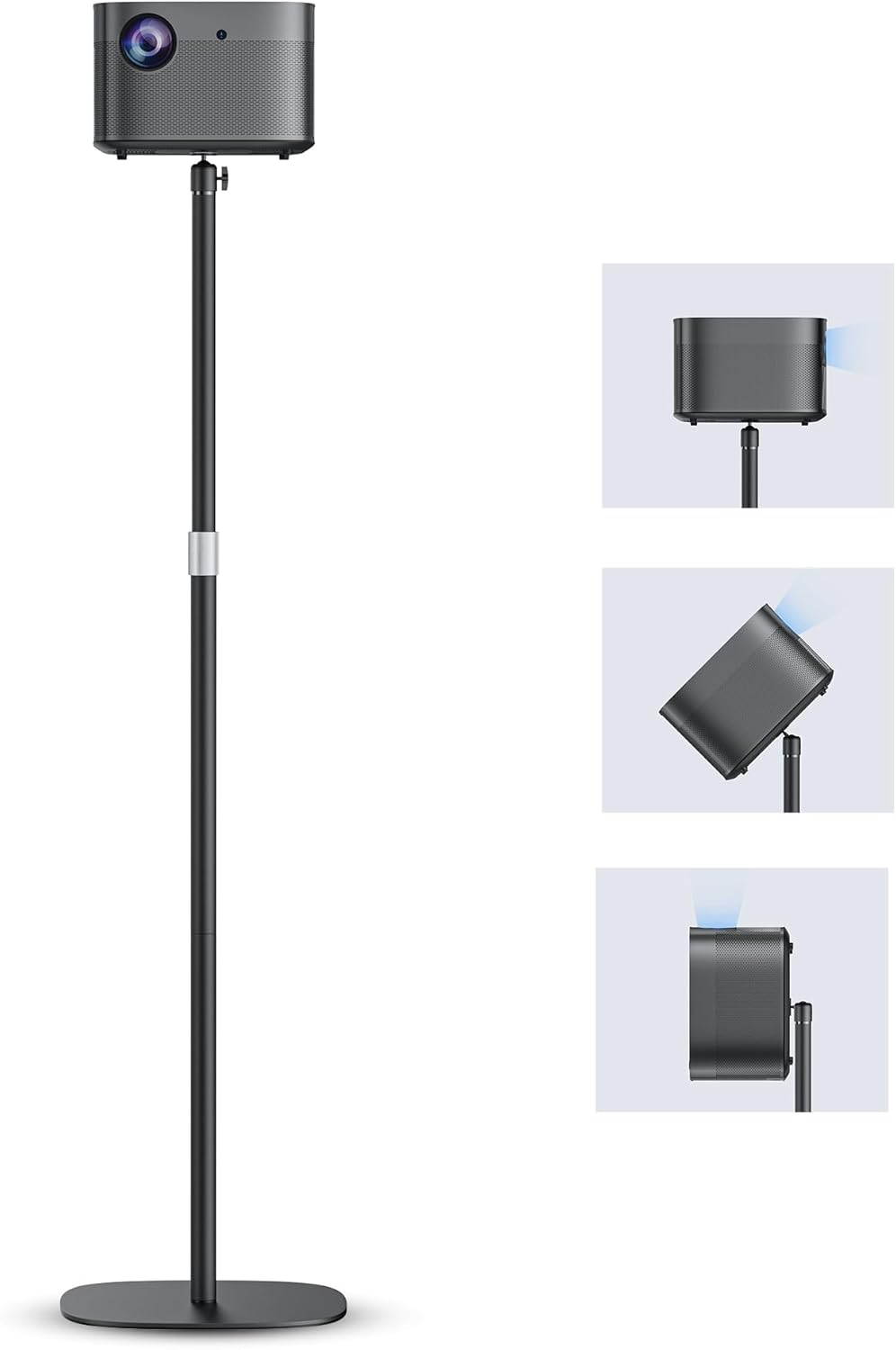Projector Stand Floor Mount with Adjustable Height 20''-50'', Universal Projector Mount 360° Rotatable Compatible with Projector, Camera, Webcam for Home & Office & Outdoor by POLESTO