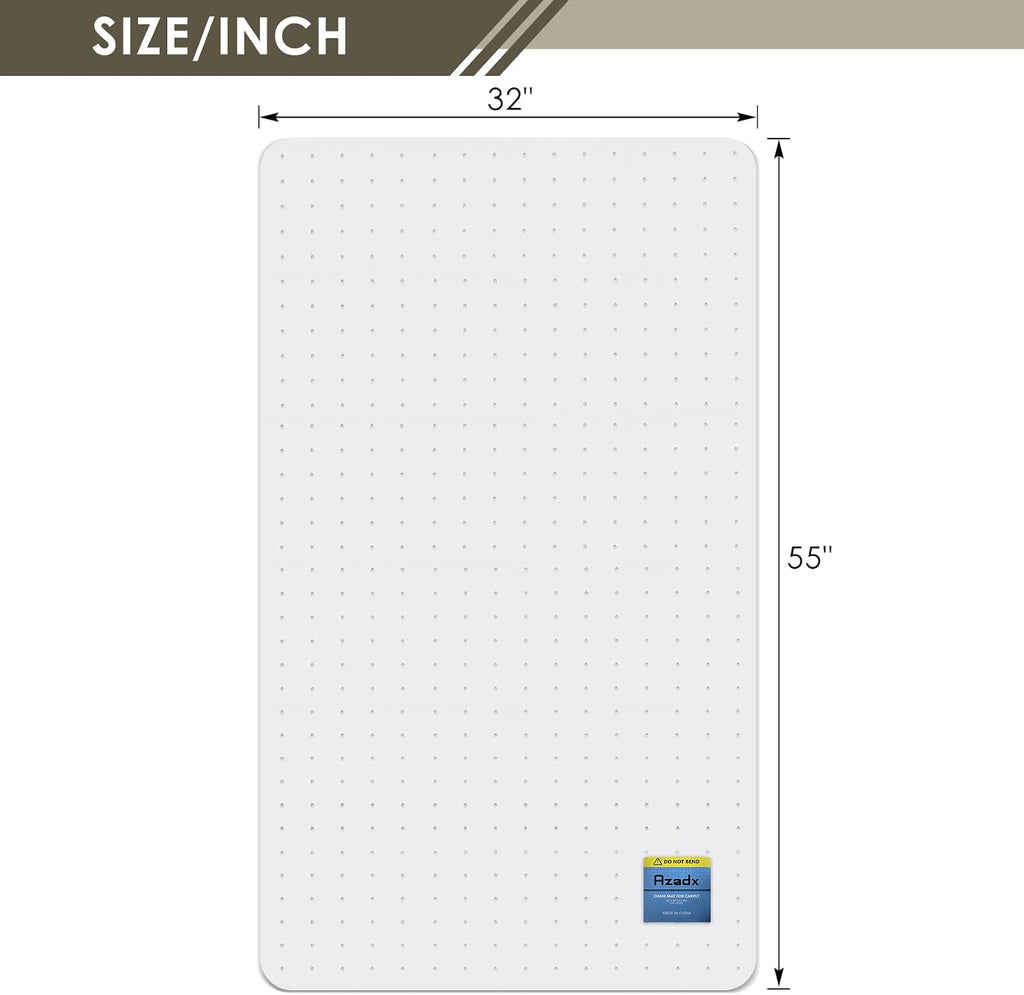 Heavy Duty Office Chair Mat for Carpet 32" x 55" Hard Material - Image 8