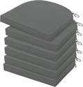 HARBOREST Outdoor Chair Cushions Set of 6, Water Resistant Patio Chair Cushions with Ties, Outdoor Seat Cushions for Patio Furniture, 17"x16"x2", Dark Grey by HARBOREST