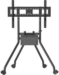 Rolling TV Cart, Mobile Floor TV Stand for 50-100 Inch Screens, Portable TV Trolley Bracket for Home Office School Business, Holds 180Lbs, Max VESA 900x600mm, Black YS623B by HILLPORT