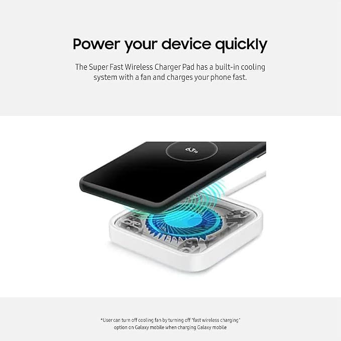 Samsung 15W Wireless Charger Single, Cordless Super Fast Charging Pad for Galaxy Phones and Devices, Compact Design, LED Indicator, USB C Cable Included, 2022, US Version, Grey - Image 3