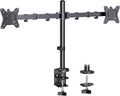 ErGear Dual Monitor Desk Mount for 13″–34″ Monitors up to 26.5 lbs, Fully Adjustable Monitor Stand Holds 2 Computer Screens, Heavy-Duty Dual Monitor Arm with C-Clamp & Grommet Base, Black, EGCM13B by ErGear