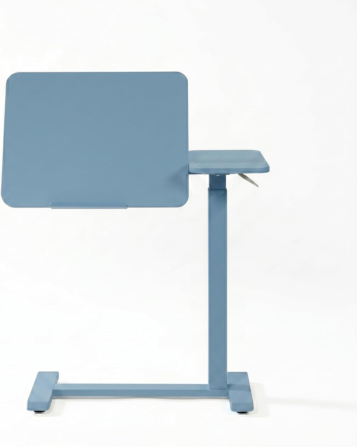 Overbed Table Adjustable Height 30"-43", Rolling Laptop Desk with Wheels, Tilt Split Top Over Bed Table for Hospital, Home, or Bedroom Use, Portable Bedside Table Stand (Tiltable Top, Blue) by ApexDesk