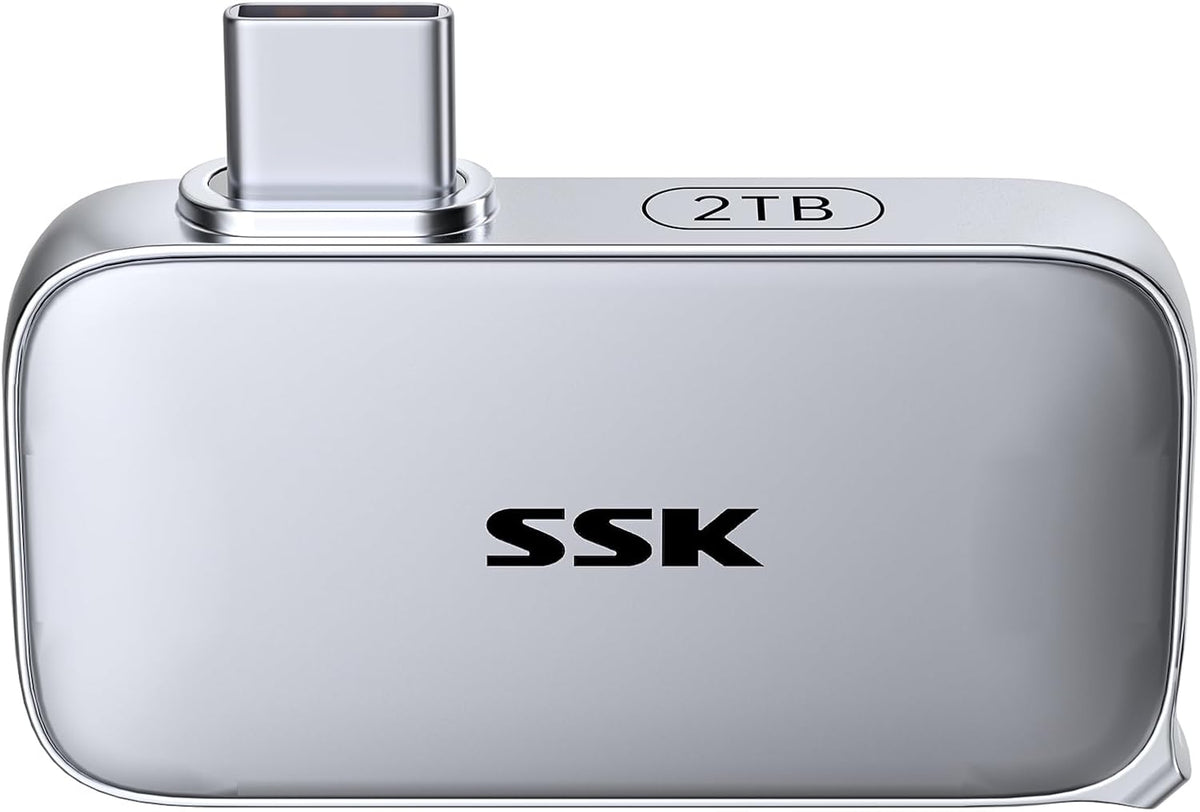 SSK USB-C Drive 2TB Portable SSD External Solid State Drive Up to 1050MB/s by SSK
