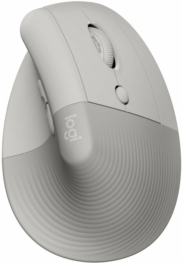 Logitech Lift Vertical Ergonomic Wireless Mouse - Sand | Connect via Bluetooth or included Logi Bolt USB-A receiver, quiet clicks, 4 of 6 buttons customizable, Windows Mac compatible - Image 4